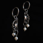 platinum dewdrop earrings