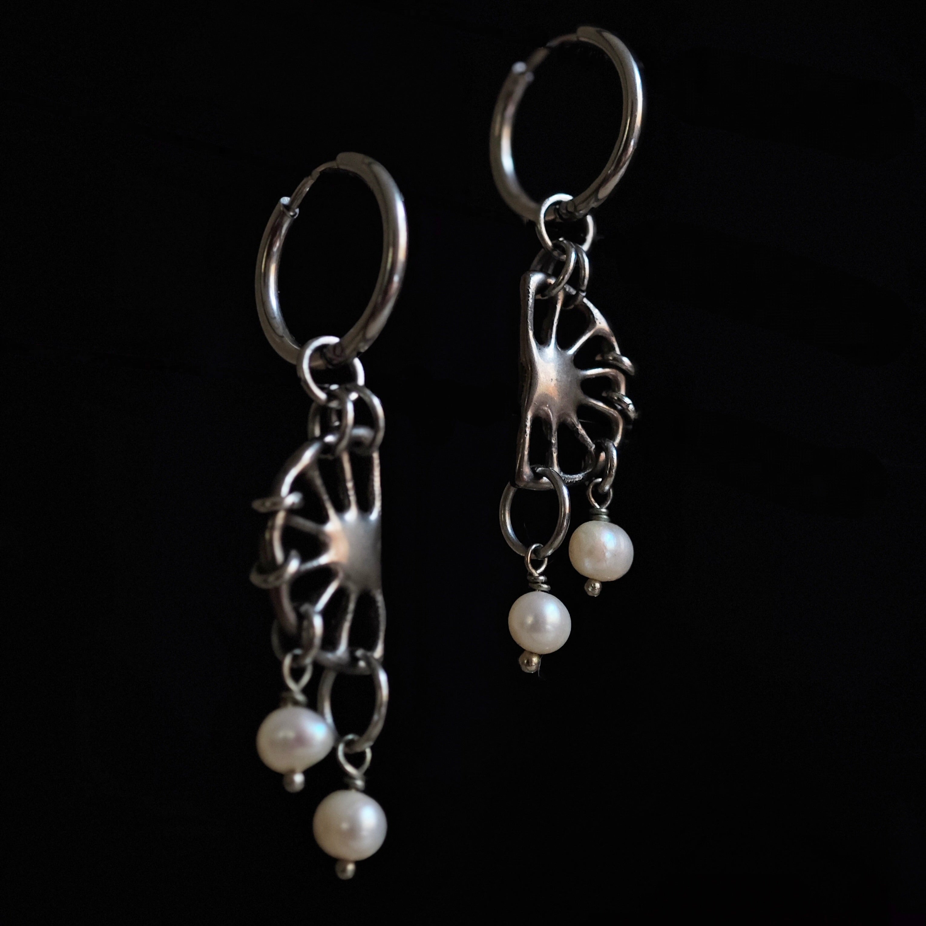 platinum dewdrop earrings