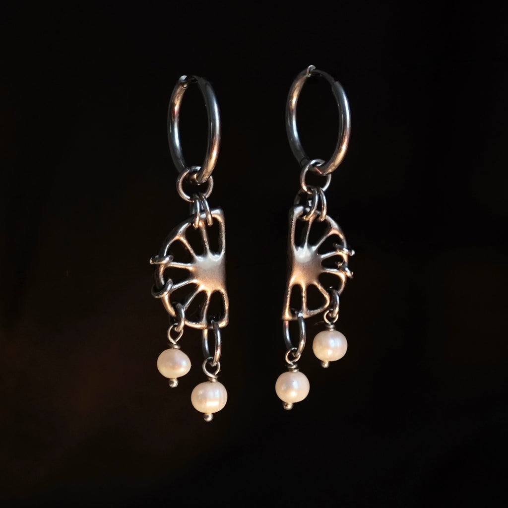platinum dewdrop earrings