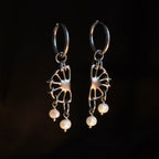 platinum dewdrop earrings