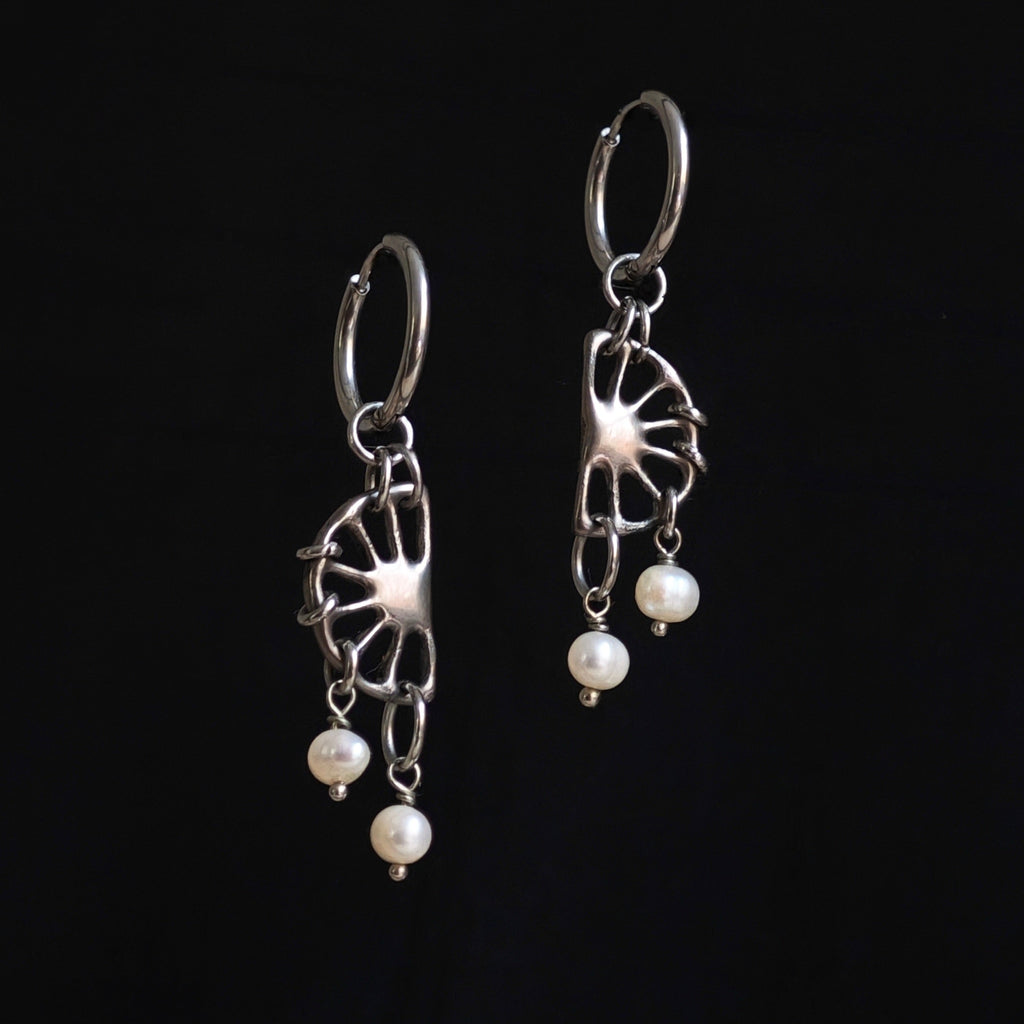 platinum dewdrop earrings