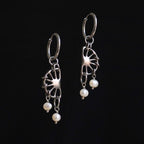 platinum dewdrop earrings