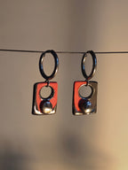 press the button earrings