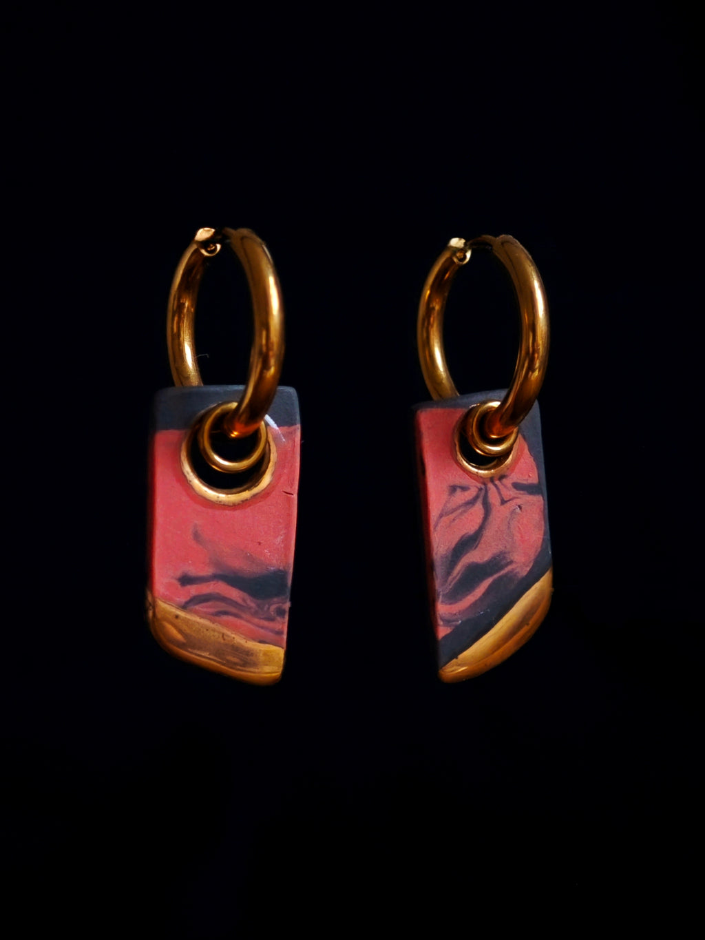 gilded magma earrings