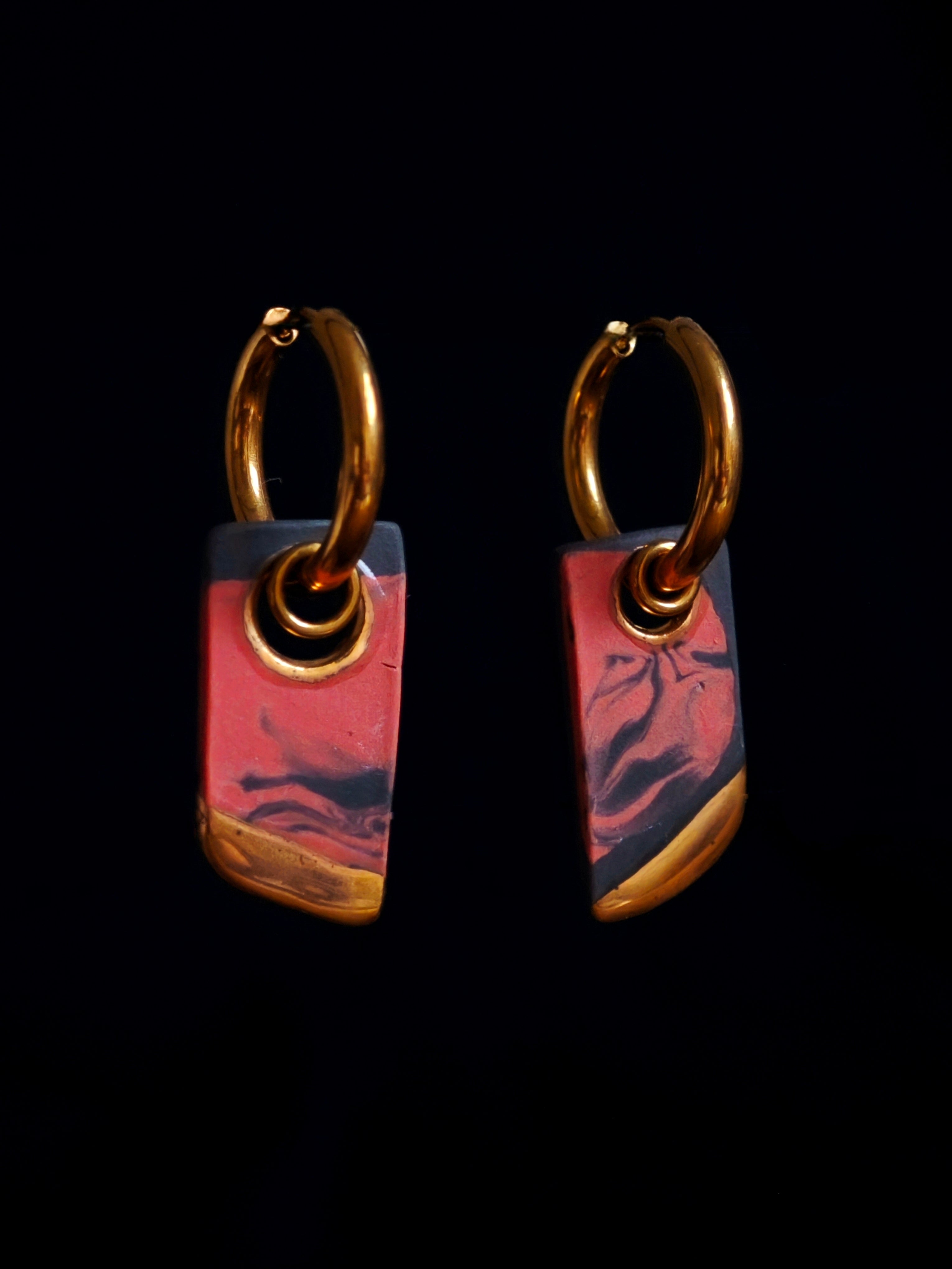 gilded magma earrings