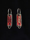 chain of crimson diamonds earrings