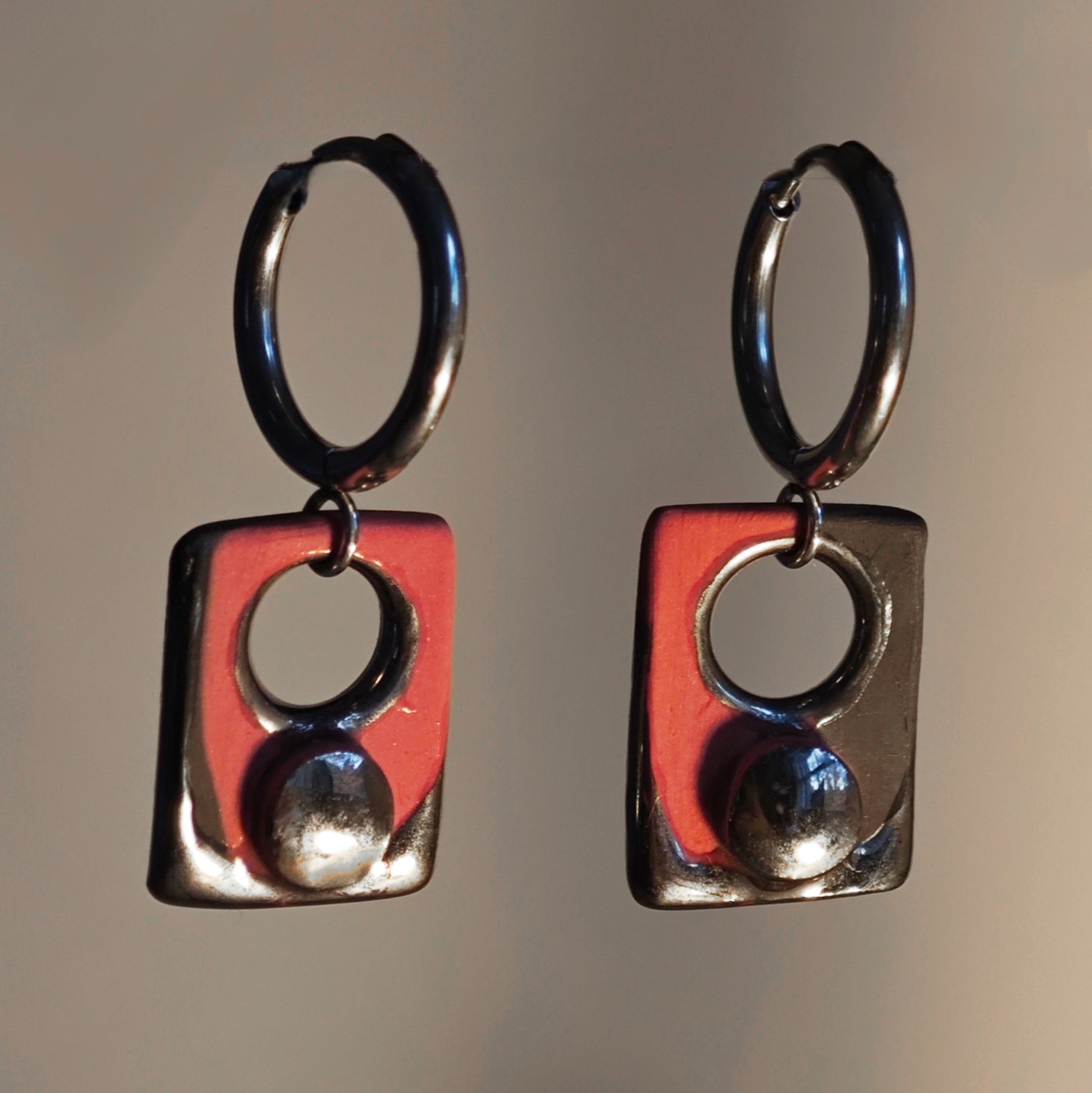 press the button earrings