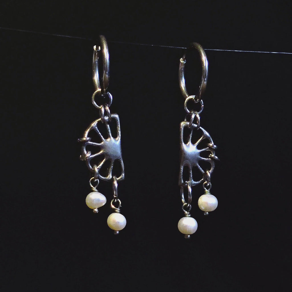 platinum dewdrop earrings