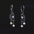 platinum dewdrop earrings