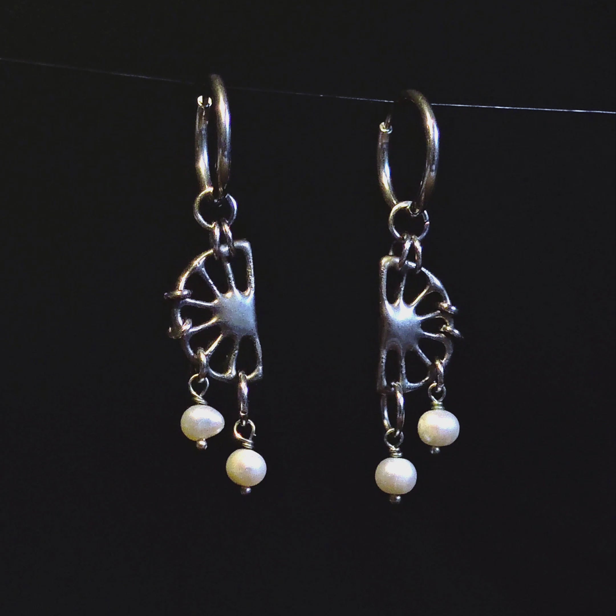 platinum dewdrop earrings