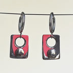 press the button earrings