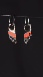 red stripe earrings